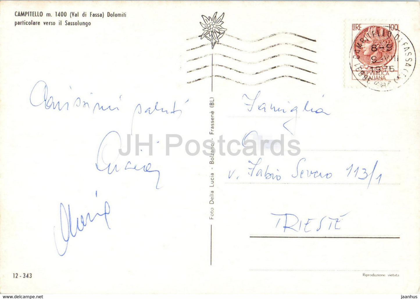 Campitello – Val di Fassa – Dolomiti – Langkofel – 1976 – Italien – gebraucht