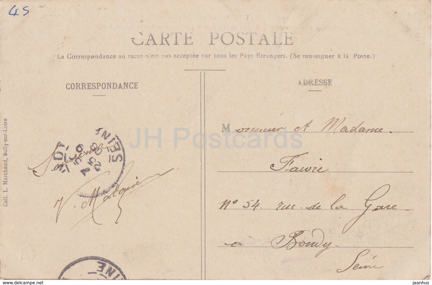Chatillon sur Loire - Chateau de Courcelles le Roy - castle - 123 - old postcard - 1908 - France - used