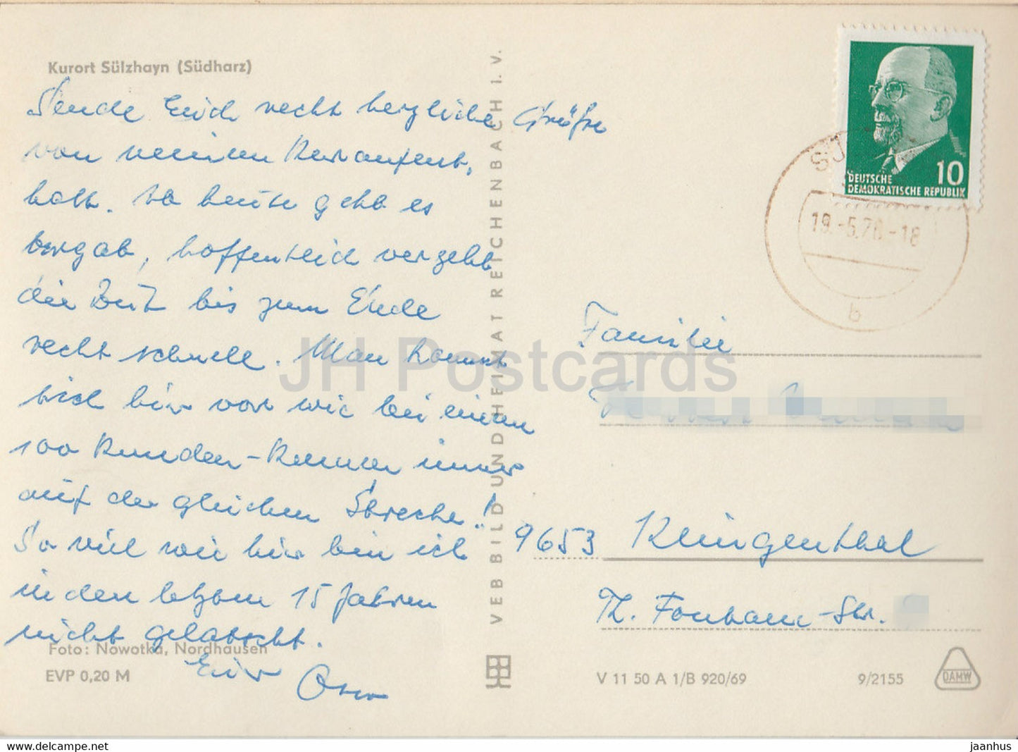 Kurort Sulzhayn - Südharz - 1976 - Deutschland DDR - gebraucht