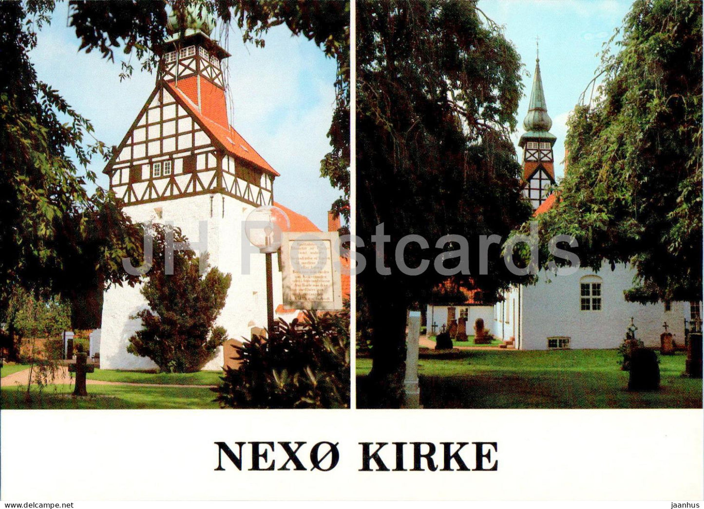 Nexo Kirke - church - 442 - Denmark - unused - JH Postcards