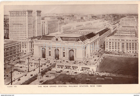 New York City - The New Grand Central Railway Station - old postcard - 1922 - United States - USA - used - JH Postcards