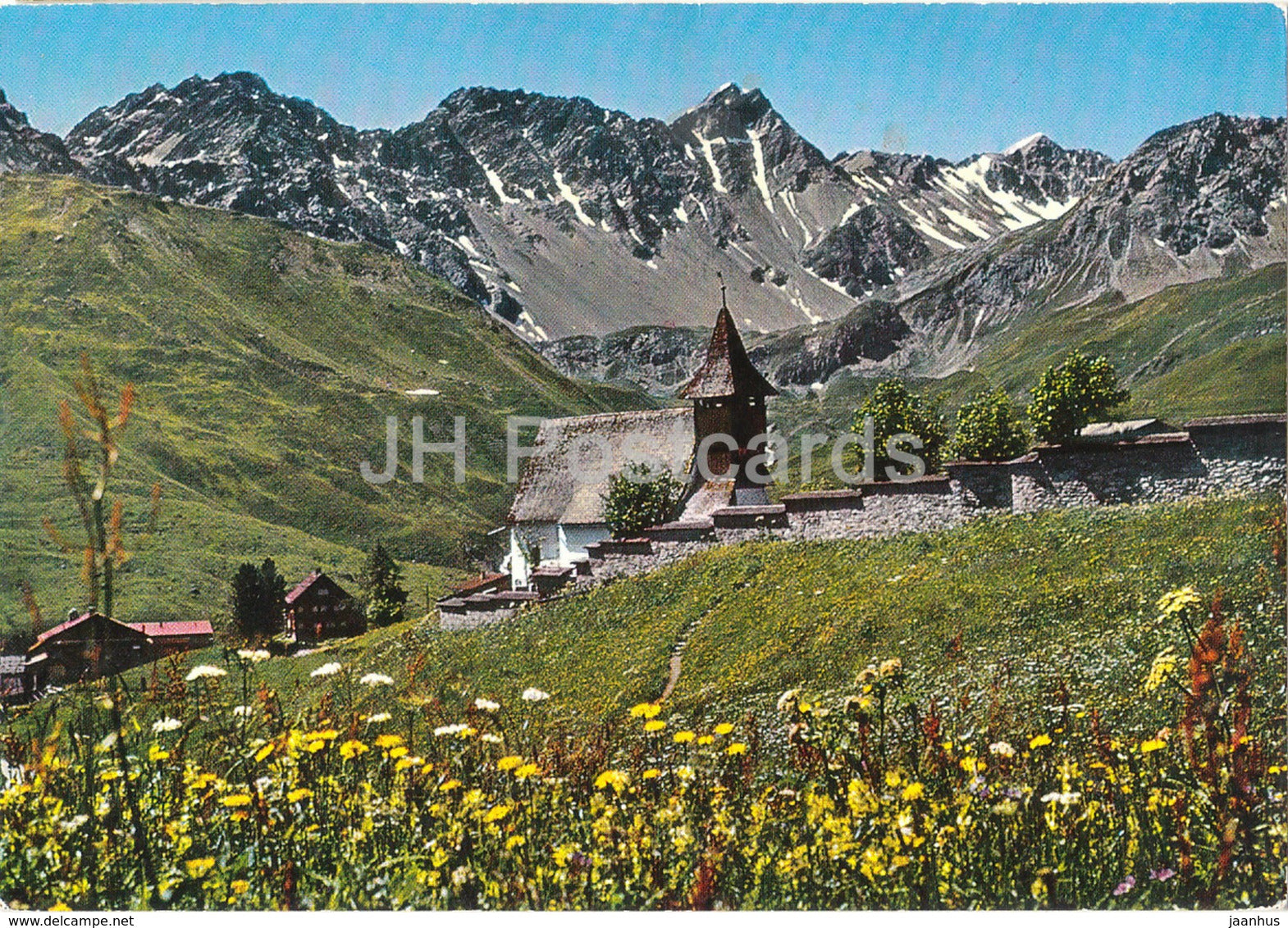 Inner Arosa - Bergkirchli 1900 m - church - 538 - 1977 - Switzerland - used - JH Postcards