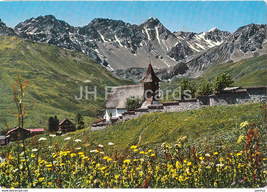Inner Arosa - Bergkirchli 1900 m - church - 538 - 1977 - Switzerland - used - JH Postcards
