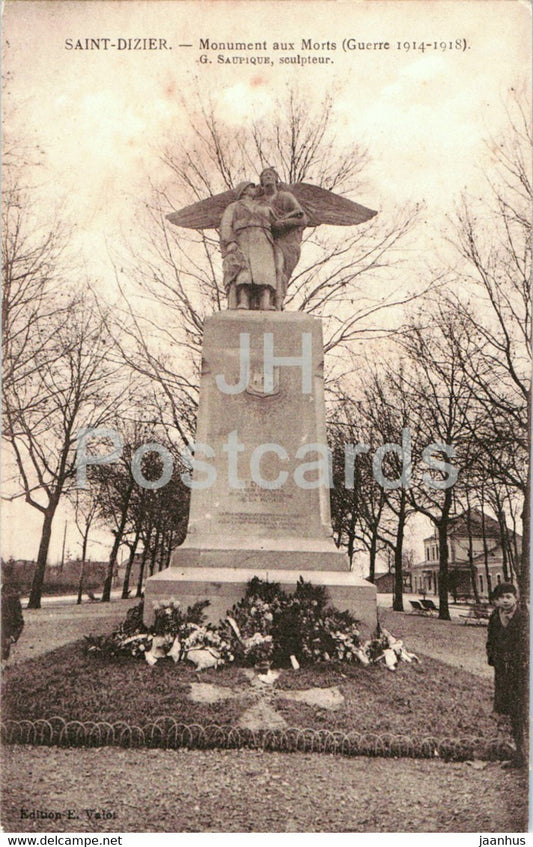 Saint Dizier - Monument aux Morts - Guerre 1914-1918 - Saupique - old postcard - France - unused - JH Postcards