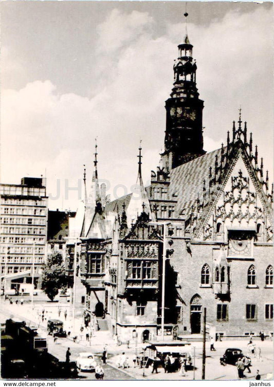 Wroclaw - Ratusz - The Town Hall - old postcard - Poland - unused - JH Postcards