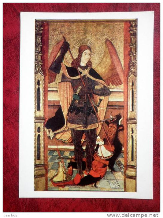 Painting by Pedro D'Espalarges - Archangel Michael - art  - unused - JH Postcards