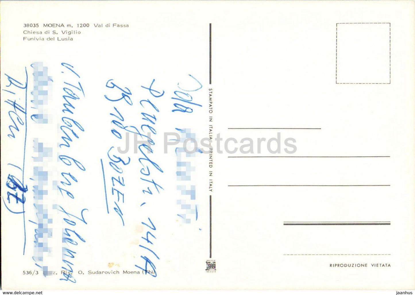 Moena - Val di Fassa - Chiesa di S Vigilio - Funivia del Lusia - cable car - church - Italy - used