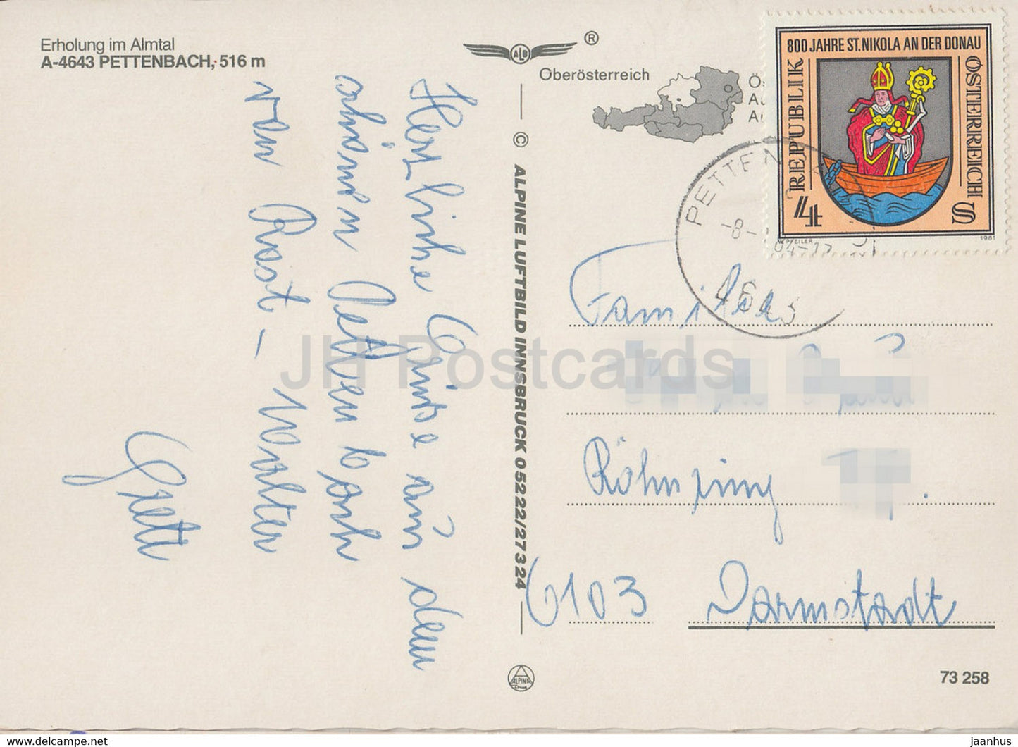 Erholungsort Pettenbach 516 m - Almtal - 1984 - Österreich - gebraucht