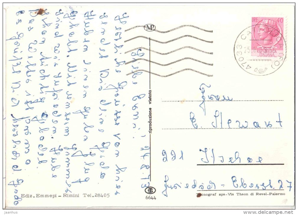 Cattolica - beach - sailing boat - Cattolica - Rimini - Emilia-Romagna - 6644 - Italia - Italy - used - JH Postcards