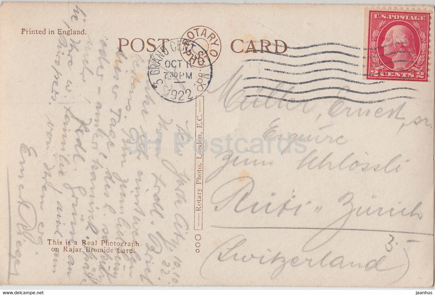 New York City - La nouvelle gare Grand Central - carte postale ancienne - 1922 - États-Unis - USA - utilisé