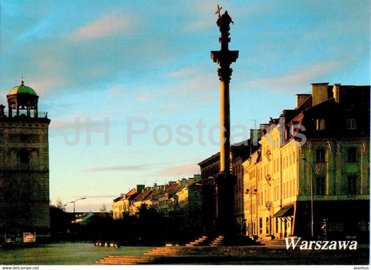 Warsaw - Warszawa - Krakowskie Przedmiescie Street and King Zygmunt III column - Poland - unused - JH Postcards