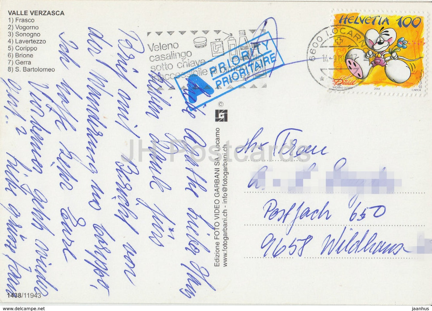 Valle Verzasca - Frasco - Vogorno - Sonogno - Lavertezzo - Corippo - Brione - multiview - 2004 - Switzerland - used