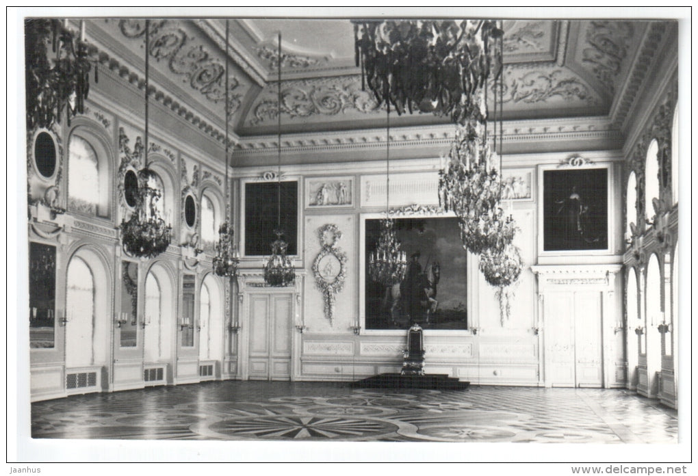 Grand Palace - Throne Room 1 - Petrodvorets - 1977 - Russia USSR - unused - JH Postcards