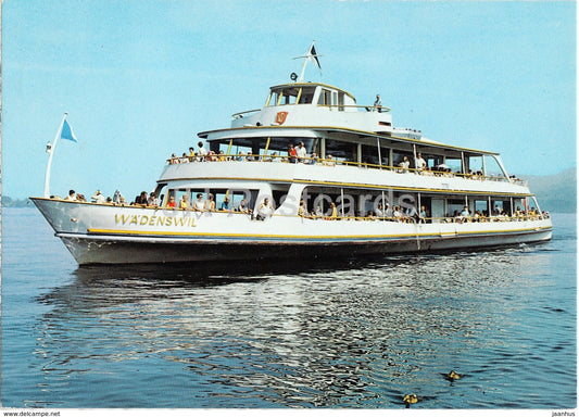 Zurichsee - motorschiff Wadenswil - passenger boat - 18540 - 1991 - Switzerland - used - JH Postcards