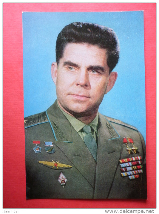 Georgi Beregovoi , Soyuz 3 - Soviet Cosmonaut - space - 1973 - Russia USSR -unused - JH Postcards