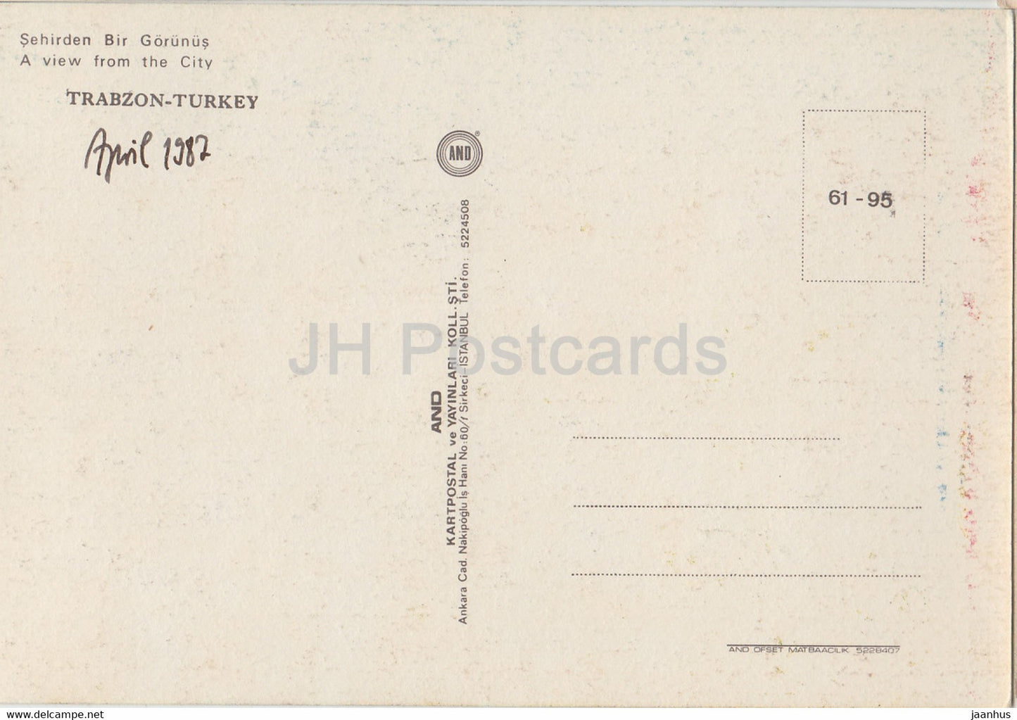 Trabzon - Une vue de la ville - 1987 - Turquie - occasion