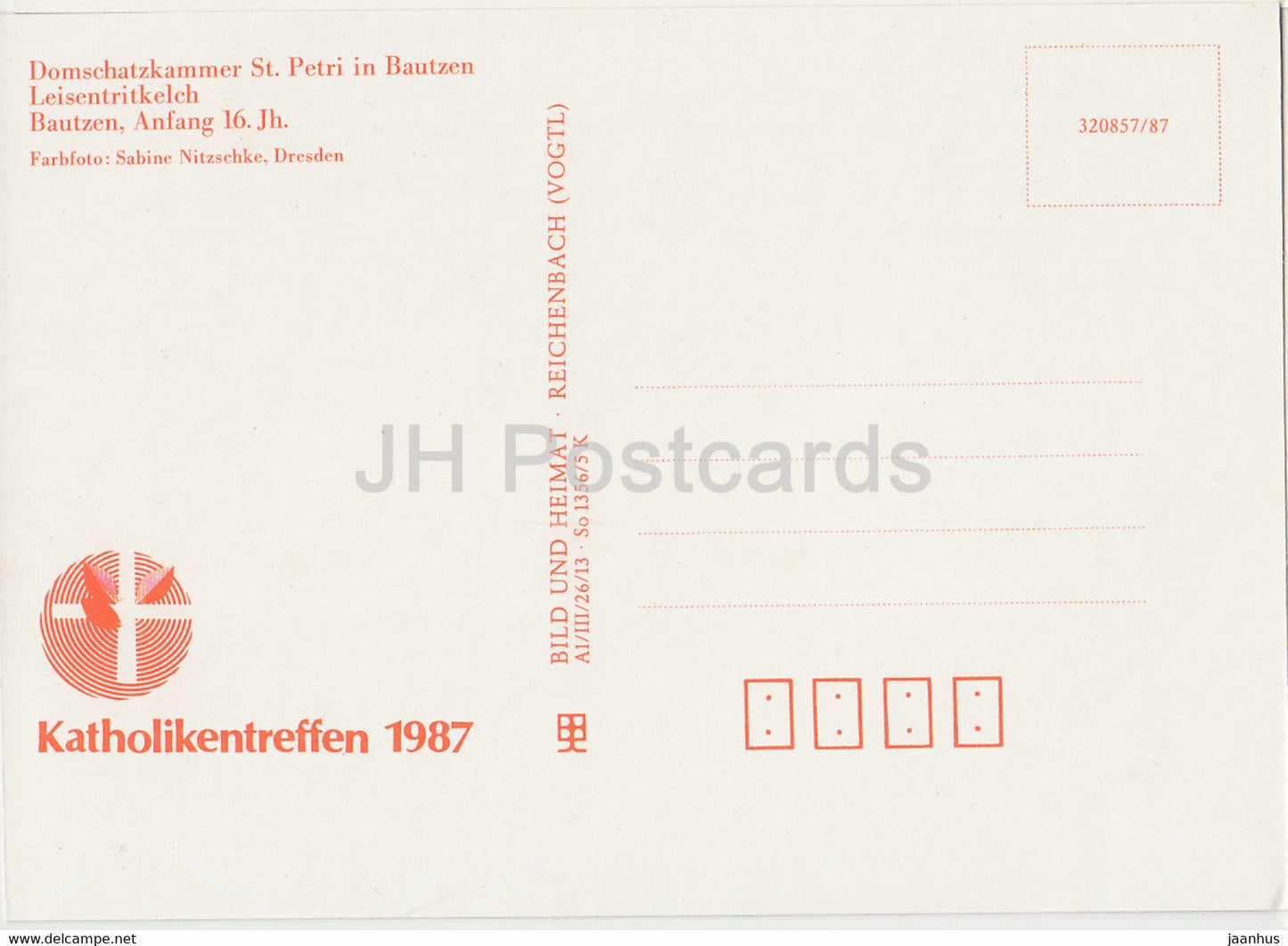 Leisentritkelch - calice - Domschatzkammer St Petri à Bautzen - 1987 - DDR Allemagne - inutilisé