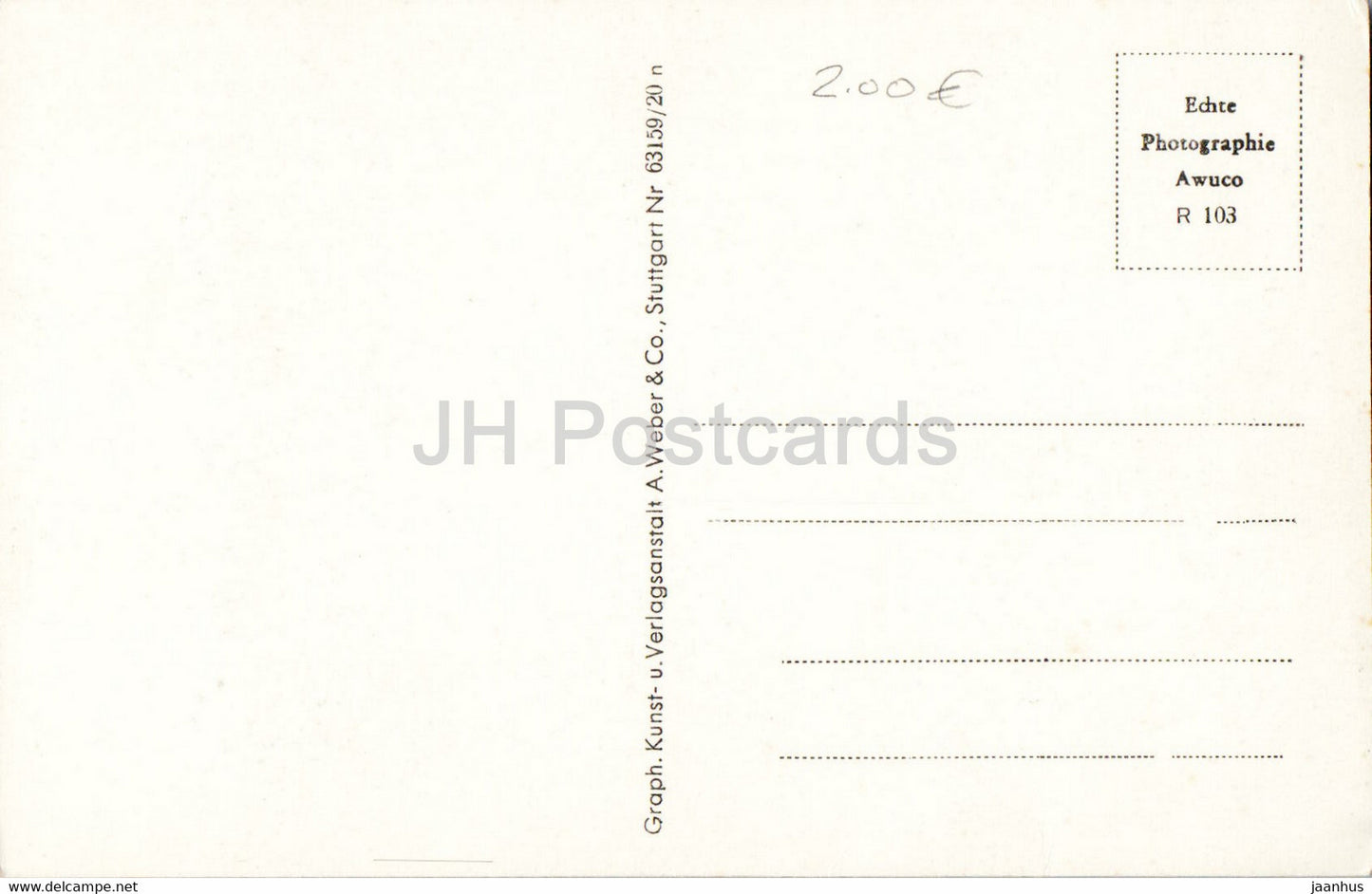 Burg Hohenzollern 855 m - castle - old postcard - Germany - unused