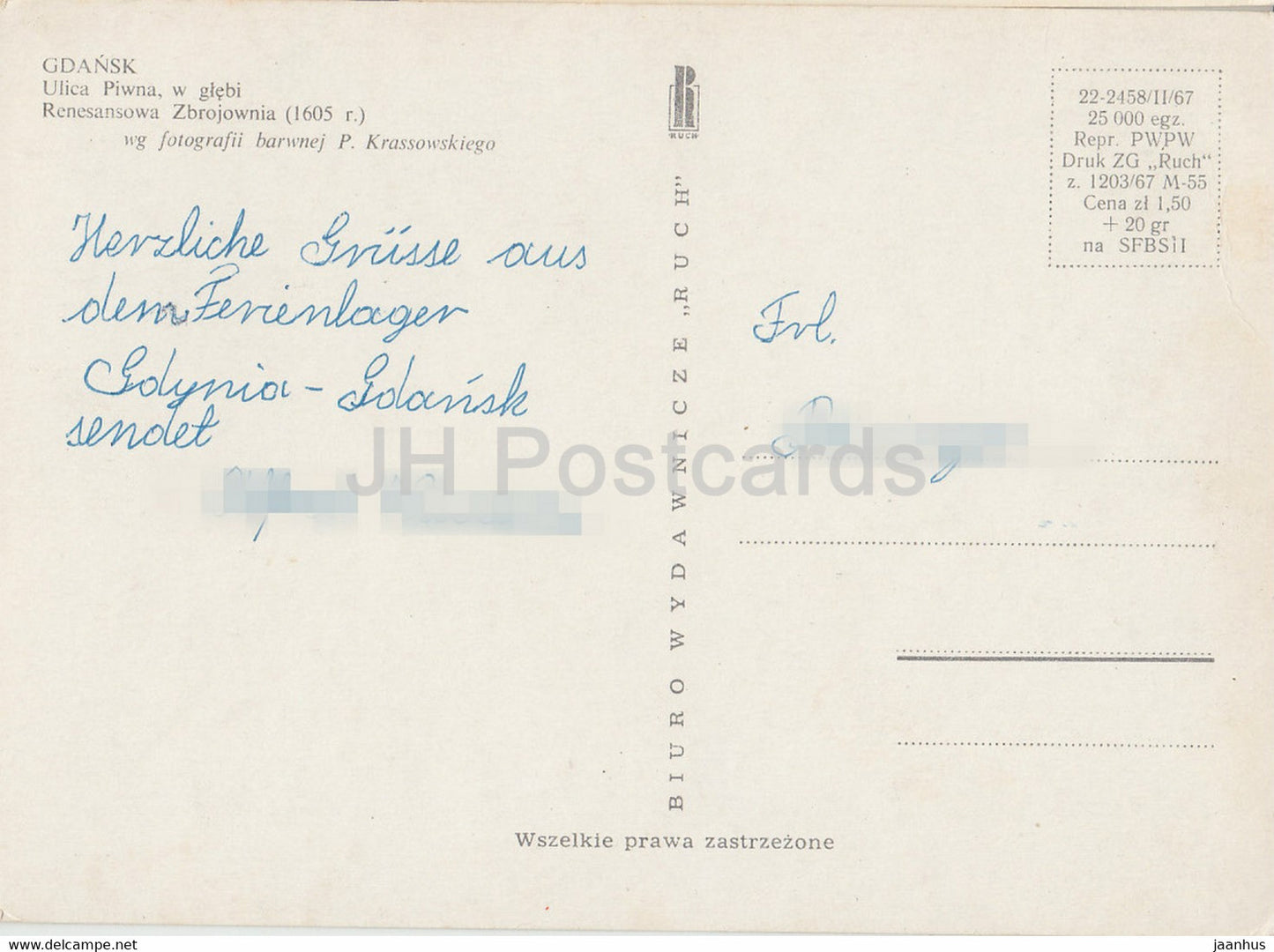 Gdansk - Dantzig - rue Piwna - armurerie - Pologne - occasion