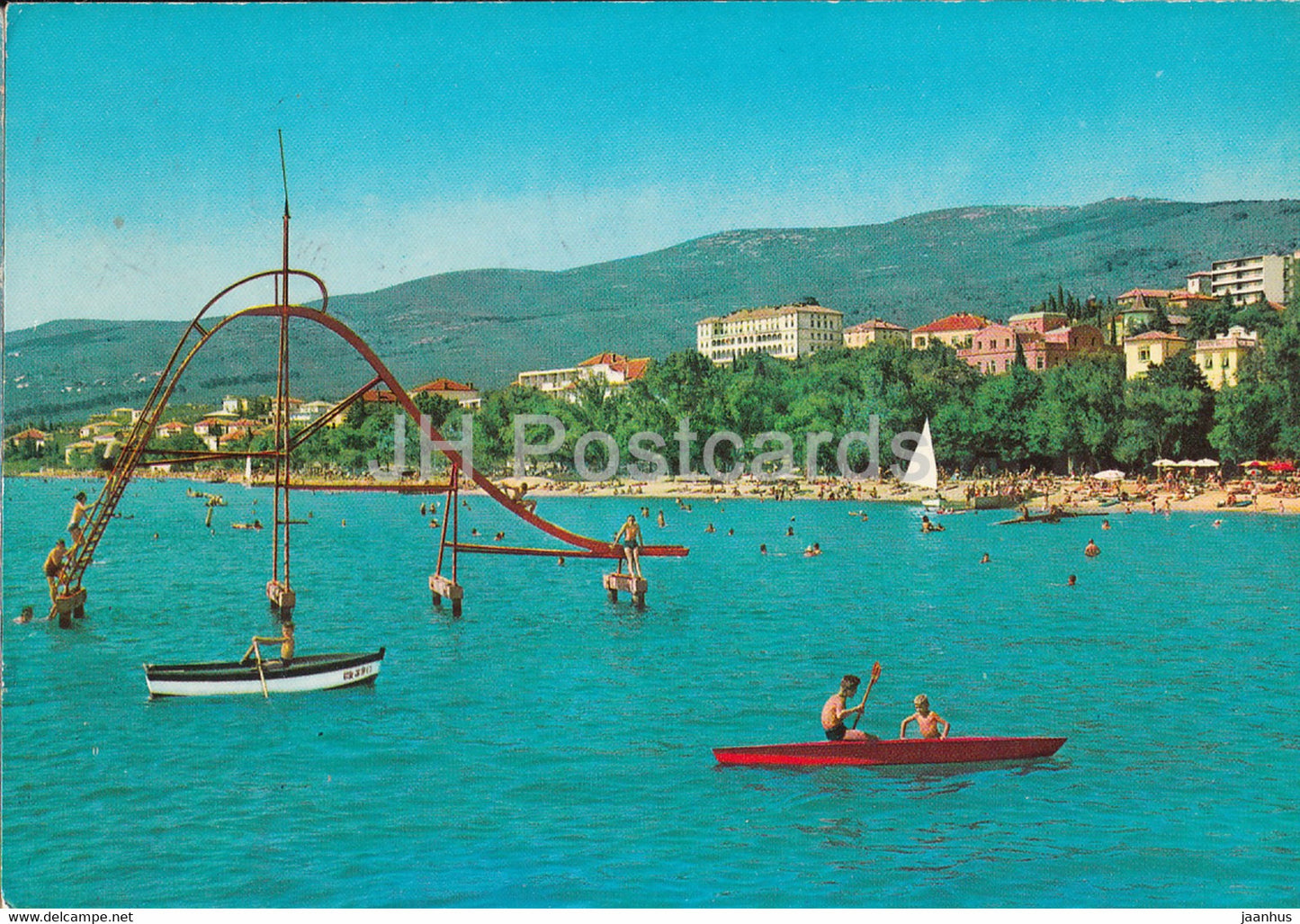 Crikvenica - Kupaliste - Bathing Place - beach - 1966 - Yugoslavia - Croatia - used - JH Postcards