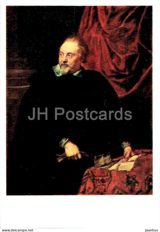 painting by Anthonis van Dyck - Portrait of a Man - Flemish art - Large Format Card - 1971 - Russia USSR – unused – JH Postcards