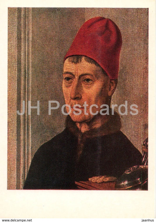Painting by Dieric Bouts - Self Portrait supposedly - dutch art - 1978 - Russia USSR - unused - JH Postcards