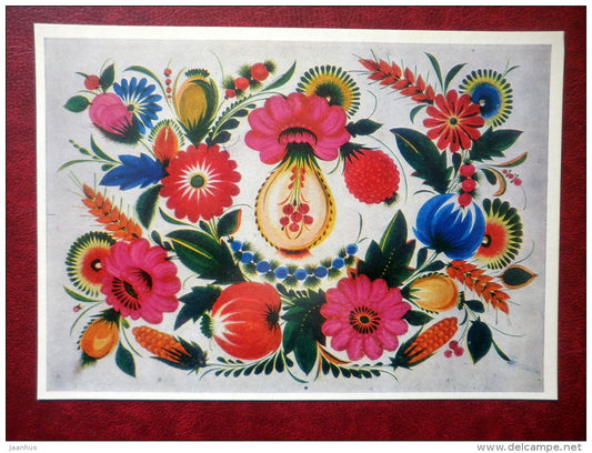 Decorative Painting by V. Skolenko - Ukraine craftsmen of decorative painting - 1973 - Ukraine USSR - unused - JH Postcards