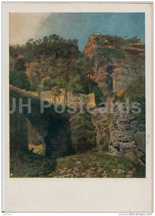 painting by L. Lagorio - View of Capo di Monte in Sorrento - Russian art - 1959 - Russia USSR - unused - JH Postcards