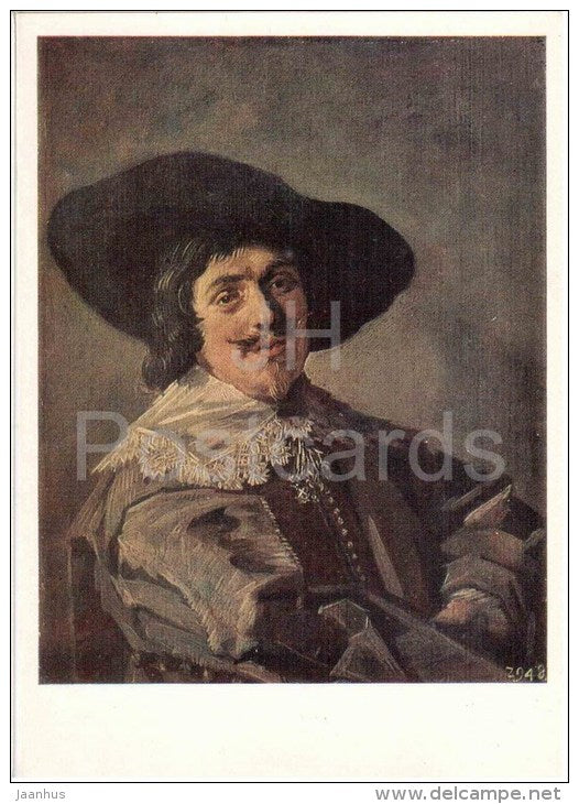 painting by Frans Hals - Portrait of a young man in a gray jacket - dutch art  - unused - JH Postcards