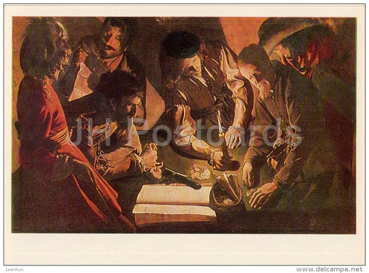 painting by Georges de la Tour - At the Moneylander´s , 1634 - French art - Russia USSR - 1982 - unused - JH Postcards