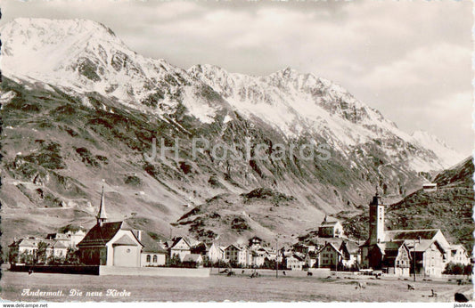 Andermatt - Die Neue Kirche - church - 2606 - Feldpost - military mail - old postcard - Switzerland - used - JH Postcards