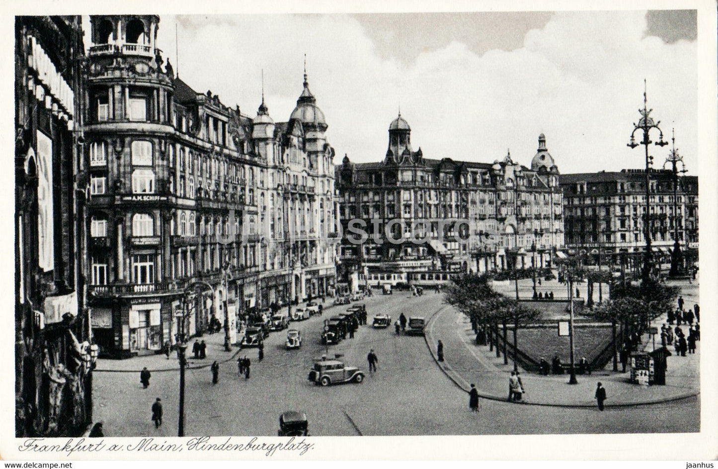Frankfurt a Main - Hindenburgplatz - 141 - old postcard - Germany - unused - JH Postcards