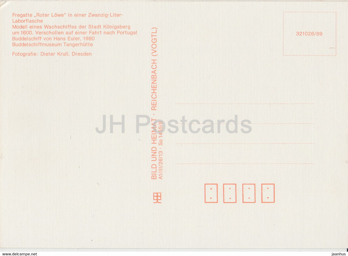 Fregatte Roter Lowe - Buddelschiffe - Bottle Ships - DDR Germany - unused