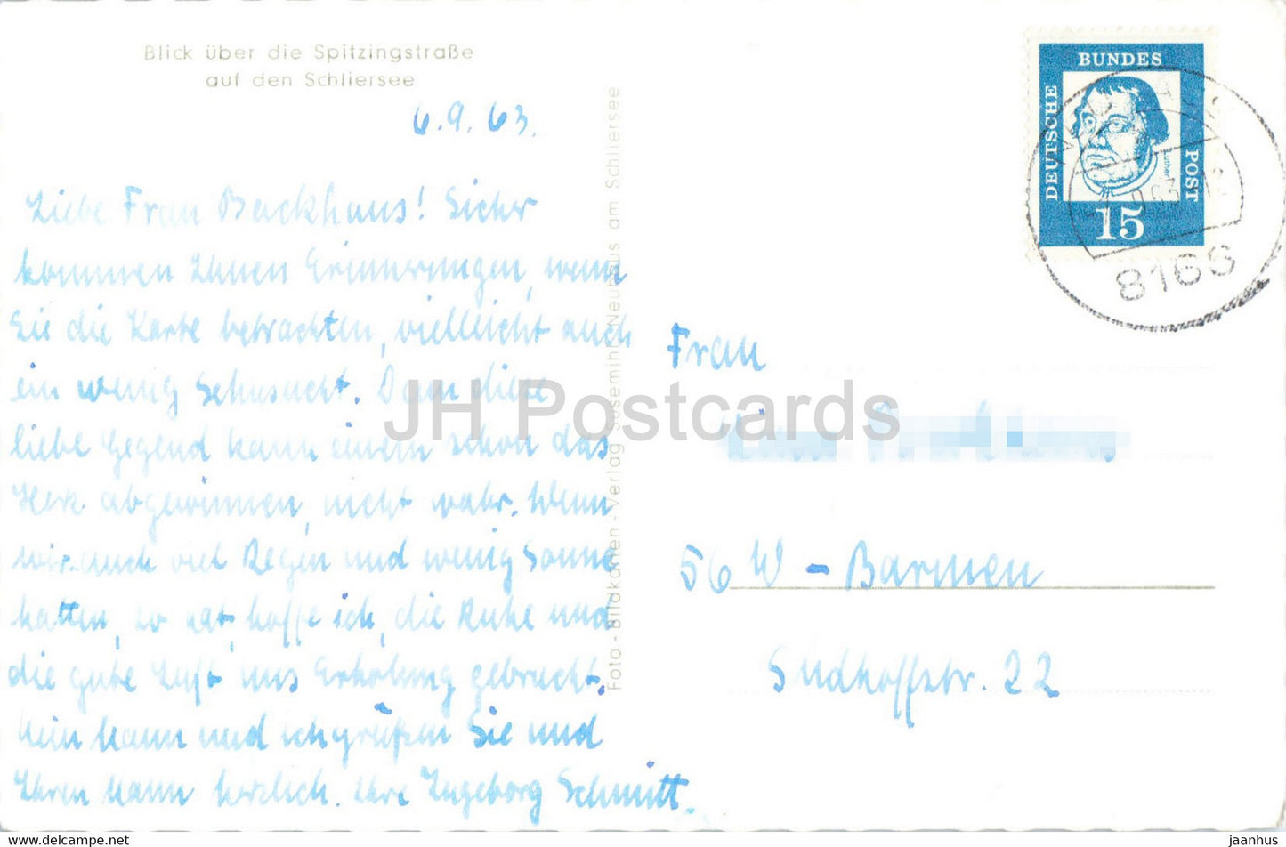 Blick uber die Spitzingstrasse auf den Schliersee - 1963 - Allemagne - occasion