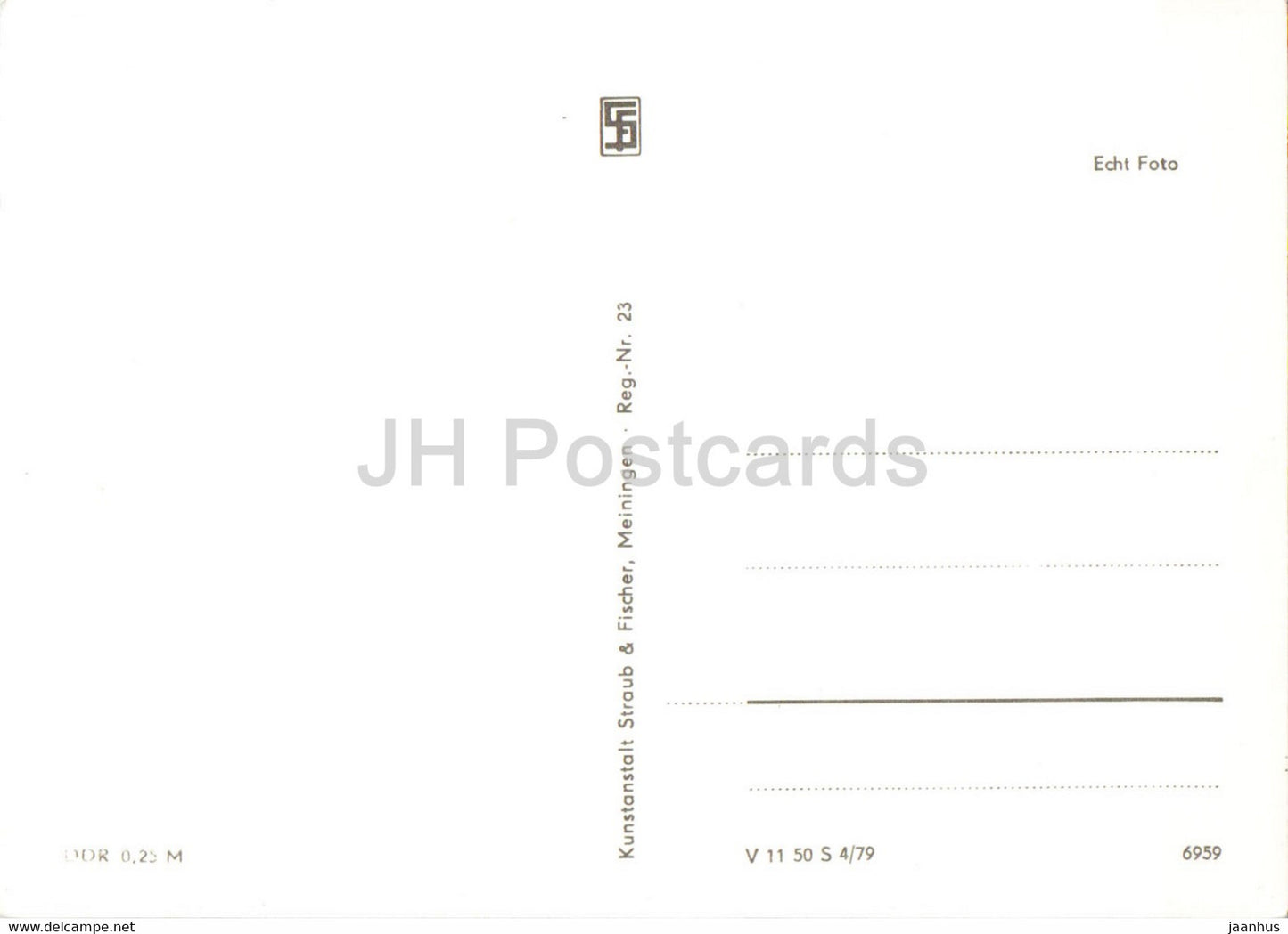 Tabarz - Thüringer Wald - Inselsberg - Kurpark mit Lesehalle - Schweizerhaus - Massemühle - Deutschland DDR - unbenutzt