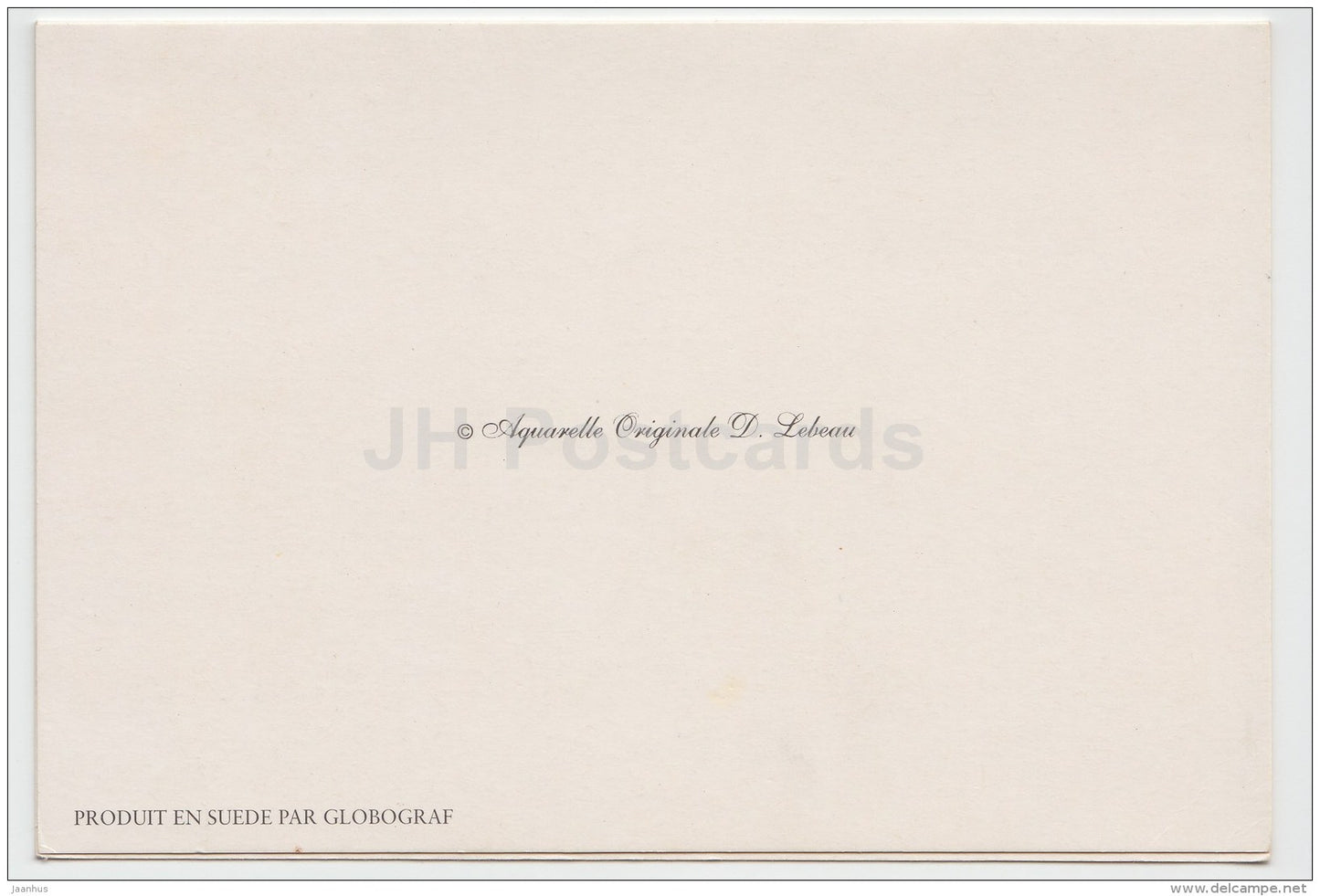 illustration by D. Lebeau - bicycle - house - Sweden - used in 1998 - JH Postcards