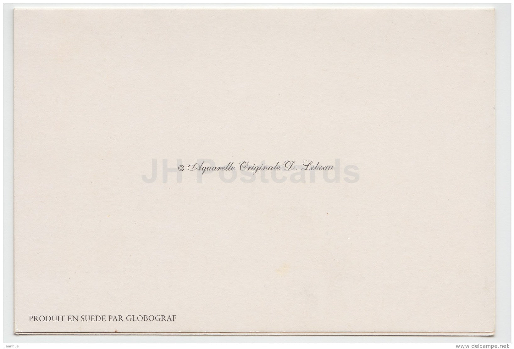 illustration by D. Lebeau - bicycle - house - Sweden - used in 1998 - JH Postcards