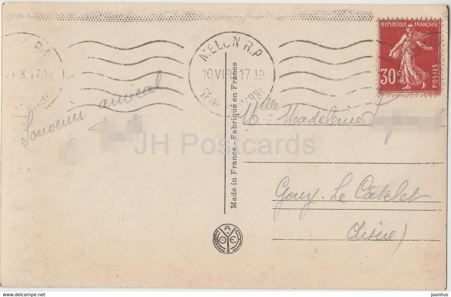 Palais de Fontainebleau - Cabinet de l'Abdication - 33 - alte Postkarte - Frankreich - gebraucht