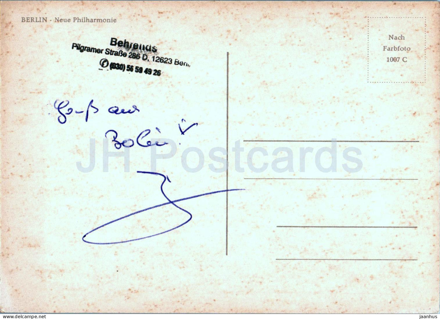 Berlin - Neue Philharmonie - 1007 - Germany - used