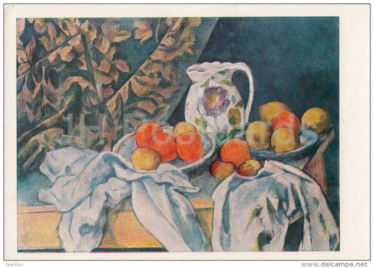 painting by Paul Cezanne - Still Life with Drapery - French art - 1960 - Russia USSR - unused - JH Postcards