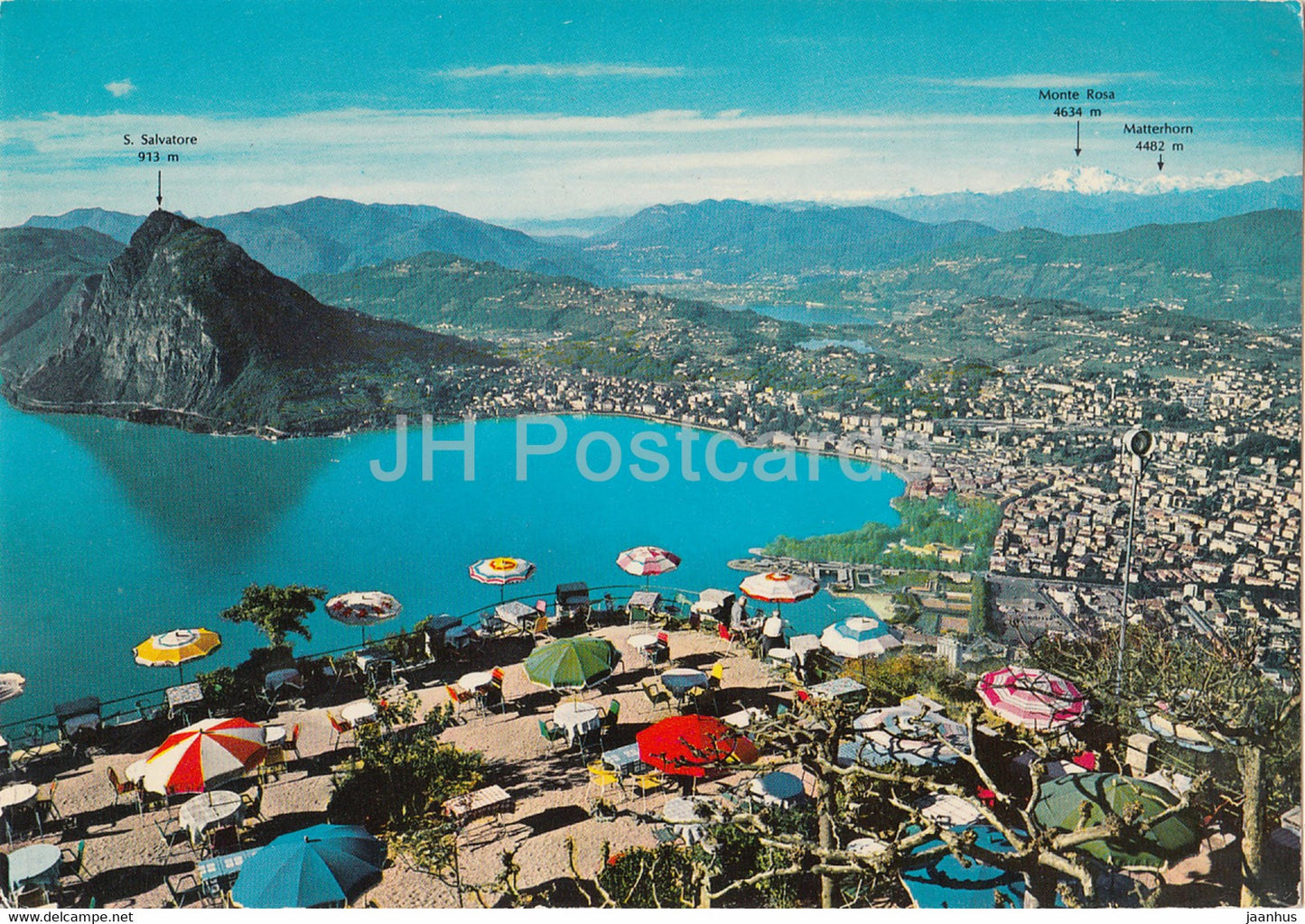 Lugano - Veduta generale vista dal Monte Bre - 1970 - Switzerland - used - JH Postcards