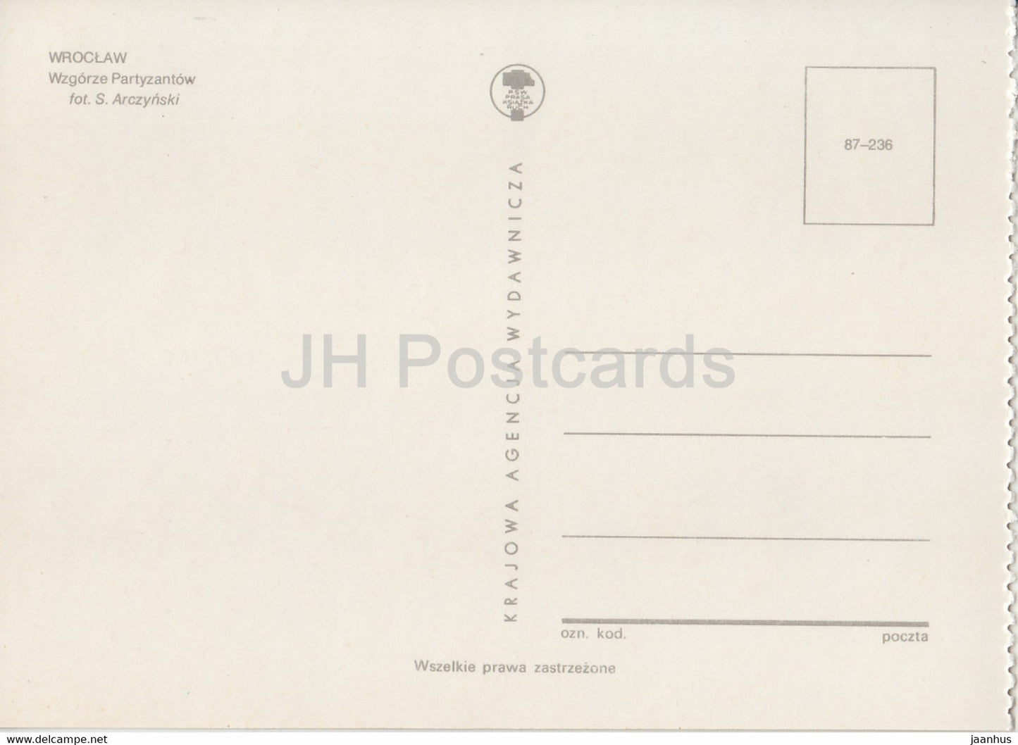 Breslau - Partyzantow-Hügel - Auto - Polen - unbenutzt