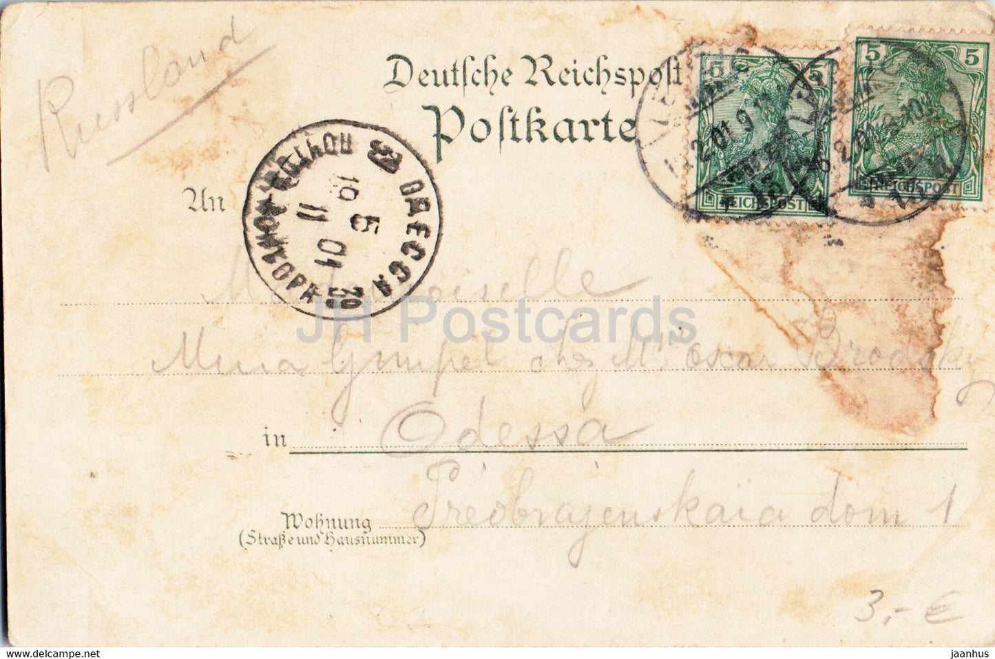 Gruss aus Leipzig - Augustusplatz - alte Postkarte - 1901 - Deutschland - gebraucht