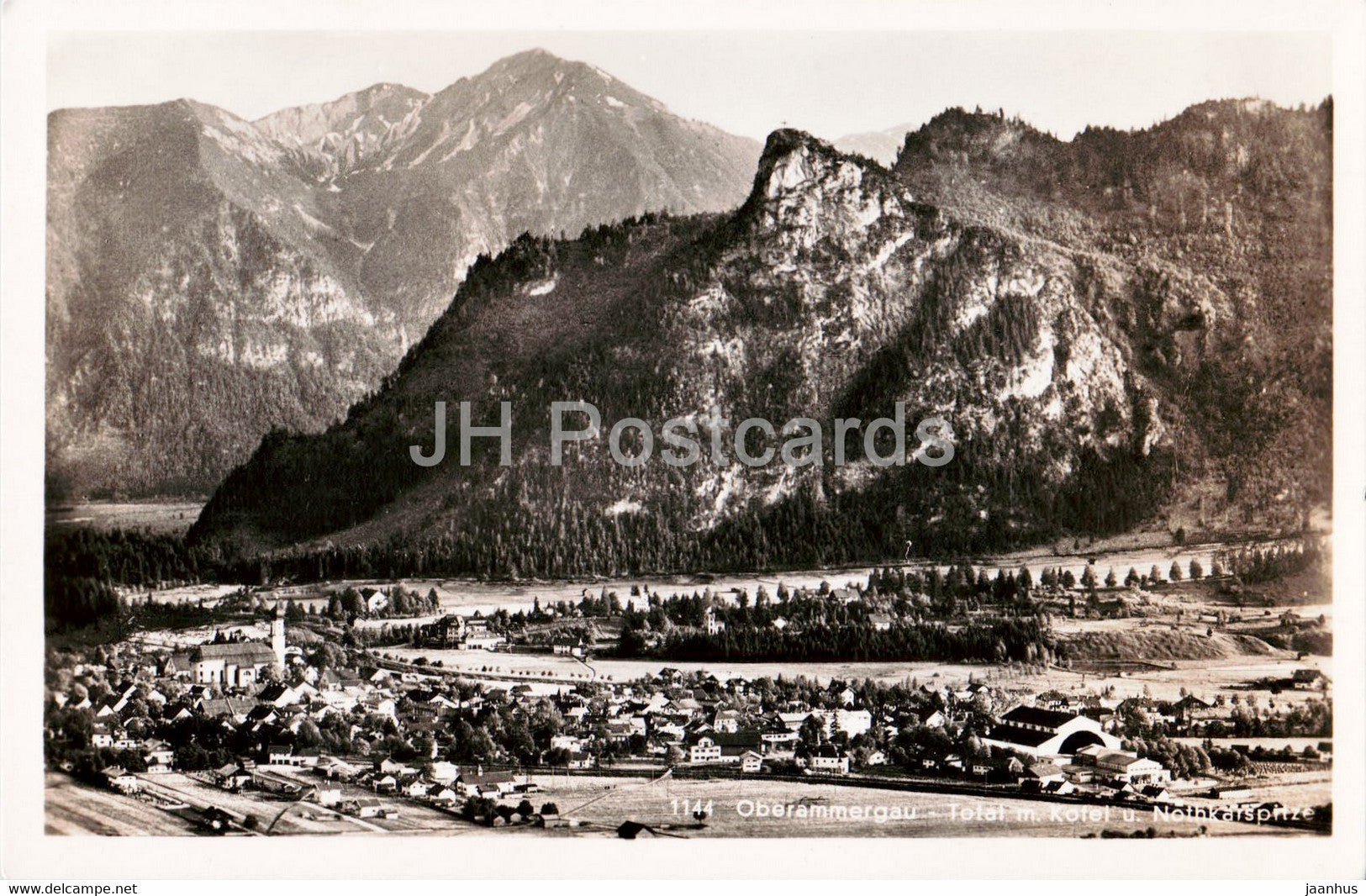Oberammergau - Total m Kofel u Nothkarspitze - 1144 - Germany - unused - JH Postcards