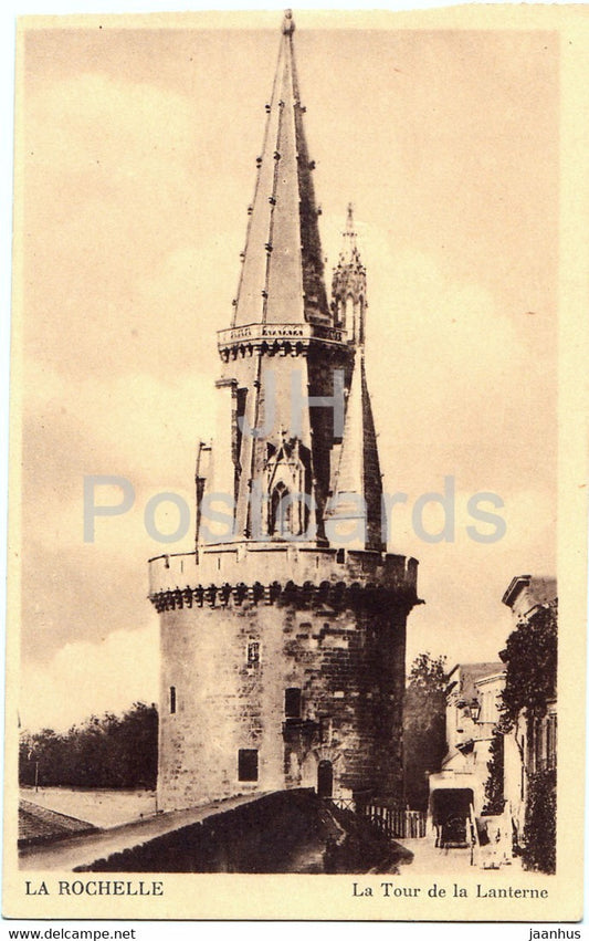 La Rochelle - La Tour de la Lanterne - old postcard - France - unused - JH Postcards