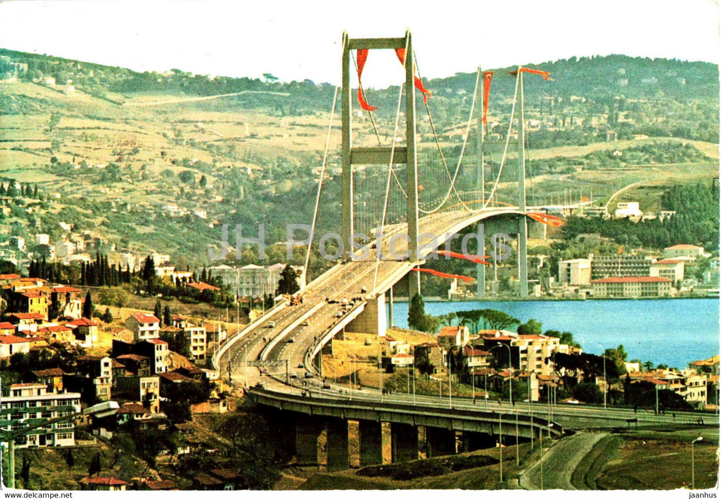Istanbul - Bosphorus Bridge - Keskin - 1976 - Turkey - used - JH Postcards