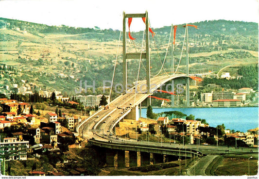 Istanbul - Bosphorus Bridge - Keskin - 1976 - Turkey - used - JH Postcards