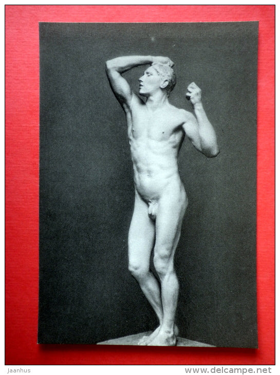 Bronze Age , 1876 - sculpture by August Rodin - french art - unused - JH Postcards