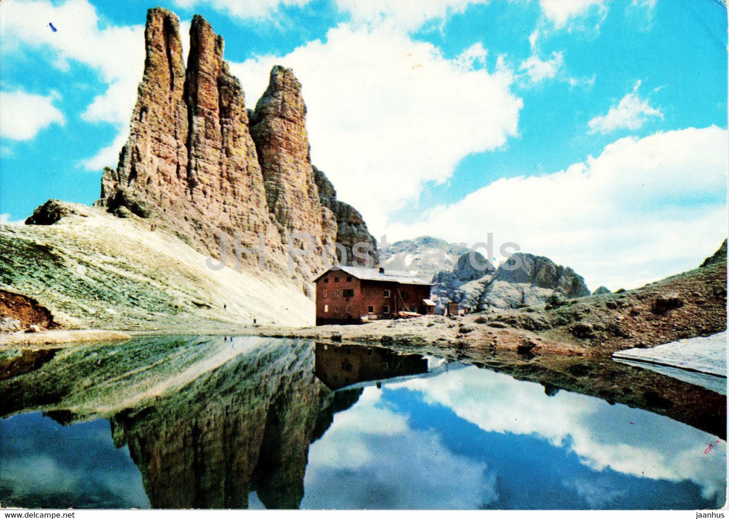 Dolomiti - Gruppo del Catinaccio - Rif Re Alberto 2600 m - Torri del Vajolet 2821 m - 1973 - Italy - used - JH Postcards