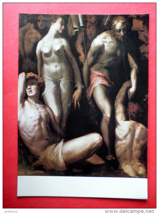 painting by Domenico Beccafumi - Christ in Limbo - italian art - unused - JH Postcards